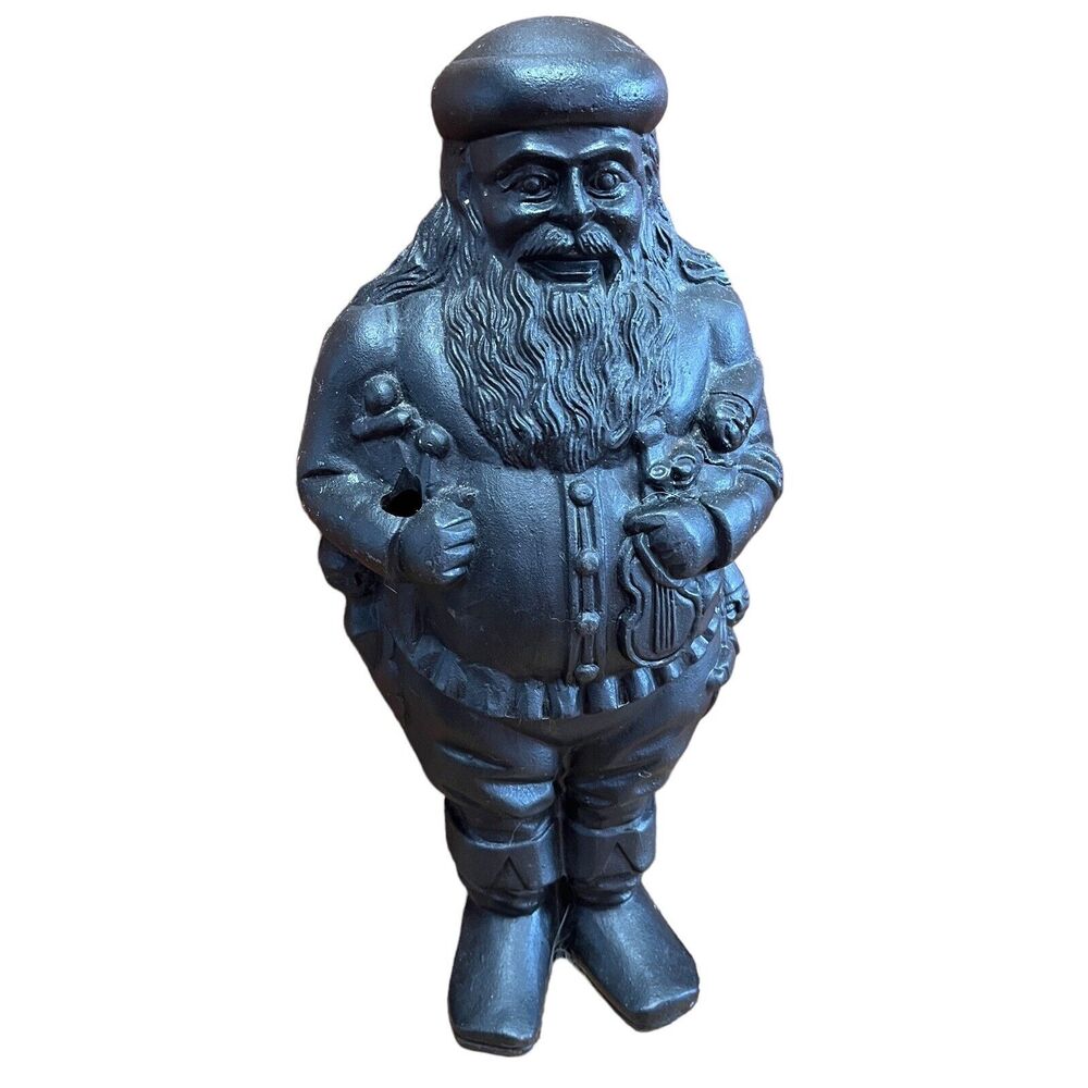 Department 56 Cast Iron Santa Claus 15 Inches Doorstop Decor No Tree/Bag Vintage